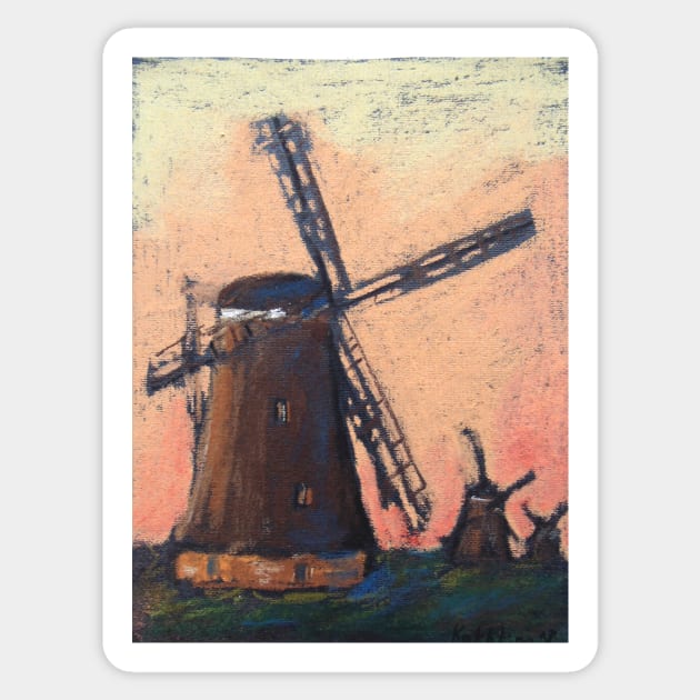 Netherlands Mill Sticker by Kuhtina